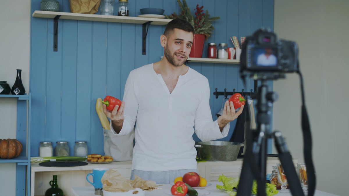 Nutritionist preparing healthy meal guidance